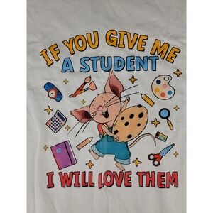 Kids Graphic T Shirt White Mouse Cookie Student Teacher School Shirt
